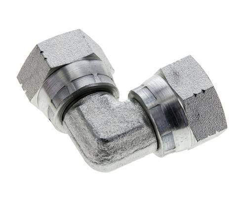 90deg JIC Angled Fitting UNF 7/8''-14 Steel 210bar (2950.5psi)