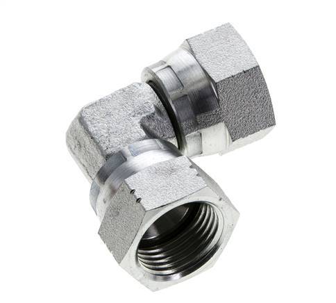 90deg JIC Angled Fitting UNF 7/8''-14 Steel 210bar (2950.5psi)
