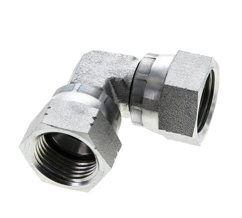 90Grad JIC-Winkelverschraubung UNF 7/8''-14 Stahl 210bar (2950.5psi)