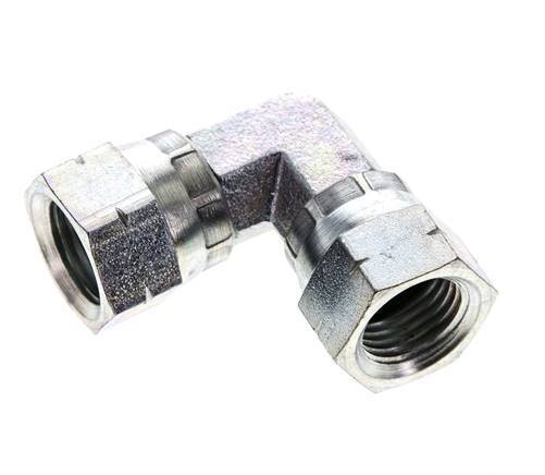 90Grad JIC-Winkelverschraubung UNF 9/16''-18 Stahl 275bar (3863.75psi)