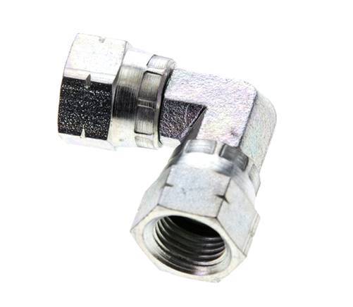 90Grad JIC-Winkelverschraubung UNF 9/16''-18 Stahl 275bar (3863.75psi)