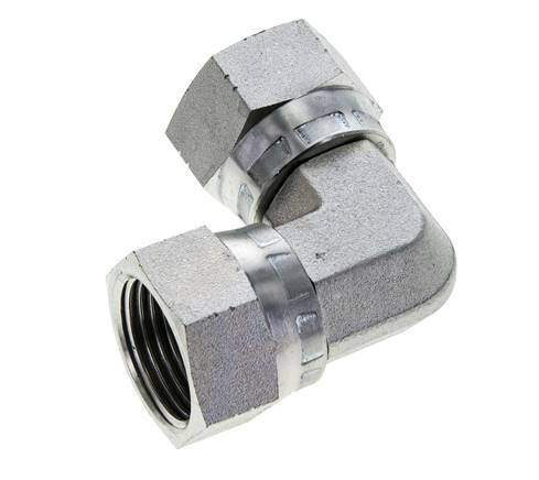 90Grad JIC-Winkelverschraubung UN 1-1/16''-12 Stahl 210bar (2950.5psi)