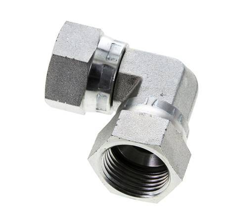 90Grad JIC-Winkelverschraubung UN 1-1/16''-12 Stahl 210bar (2950.5psi)