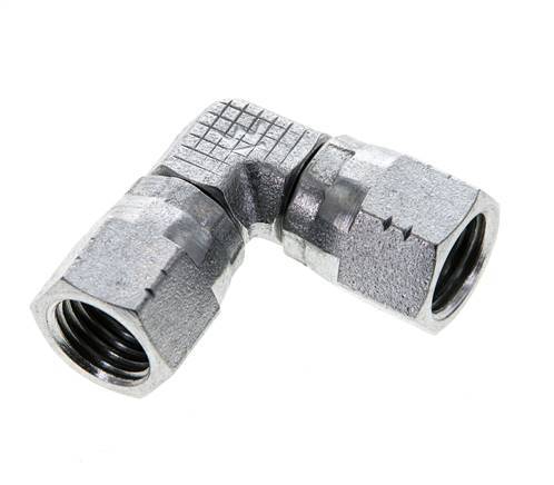 90Grad JIC-Winkelverschraubung UNF 7/16''-20 Stahl 310bar (4355,5psi)