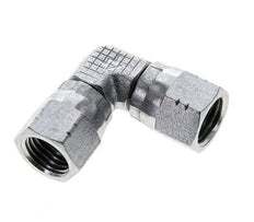 90Grad JIC-Winkelverschraubung UNF 7/16''-20 Stahl 310bar (4355,5psi)