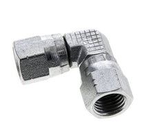 90Grad JIC-Winkelverschraubung UNF 7/16''-20 Stahl 310bar (4355,5psi)