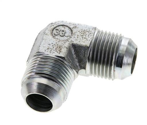 90 Grad JIC-Winkelverschraubung UN 1-1/16''-12 Außengewinde Stahl 350bar (4917.5psi)