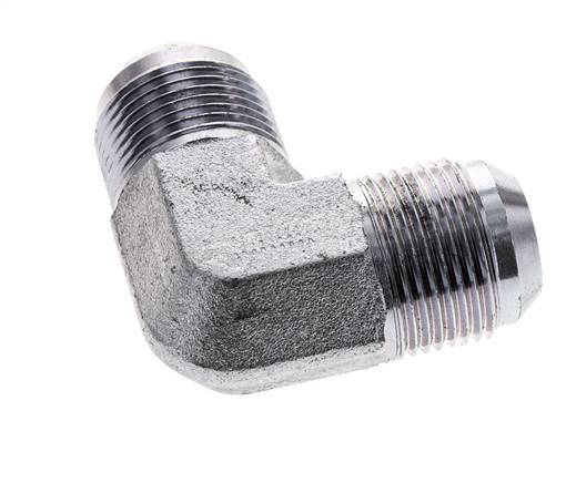 90 Grad JIC-Winkelverschraubung UN 1-3/16''-12 Außengewinde Stahl 170bar (2388.5psi)