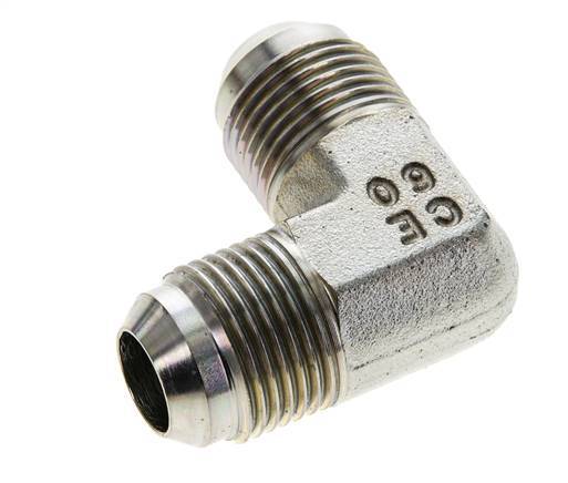 90 Grad JIC-Winkelverschraubung UNF 7/8''-14 Außengewinde Stahl 350bar (4917.5psi)