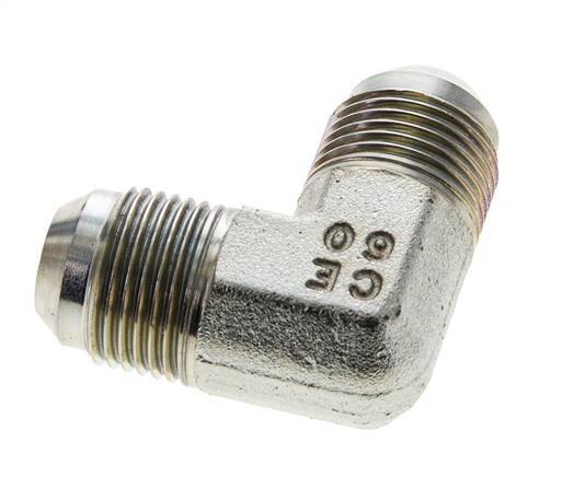 90 Grad JIC-Winkelverschraubung UNF 7/8''-14 Außengewinde Stahl 350bar (4917.5psi)