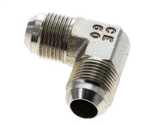 90 Grad JIC-Winkelverschraubung UNF 7/8''-14 Außengewinde Stahl 350bar (4917.5psi)