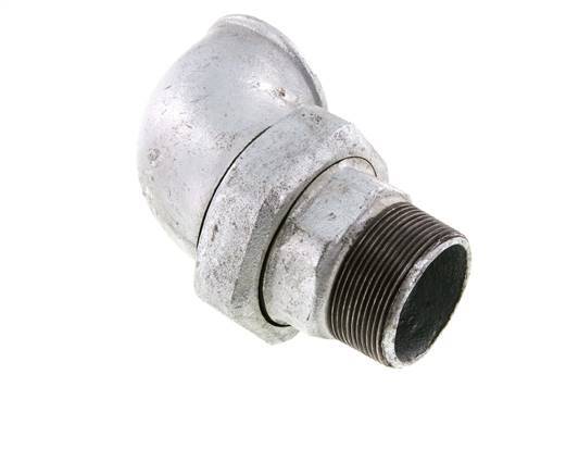 90 Grad abgewinkeltes Verbindungsstück 2'' Male R x Female Rp Cast Iron Conical Seal 25bar (351.25psi)