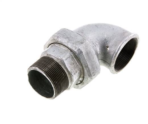 90 Grad abgewinkeltes Verbindungsstück 2'' Male R x Female Rp Cast Iron Conical Seal 25bar (351.25psi)