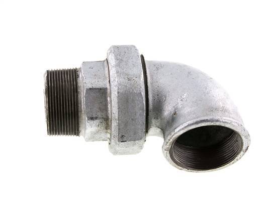 90 Grad abgewinkeltes Verbindungsstück 2'' Male R x Female Rp Cast Iron Conical Seal 25bar (351.25psi)