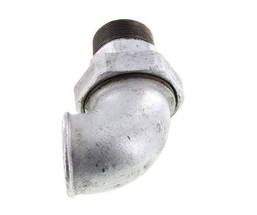 90 Grad abgewinkeltes Verbindungsstück 2'' Male R x Female Rp Cast Iron Conical Seal 25bar (351.25psi)