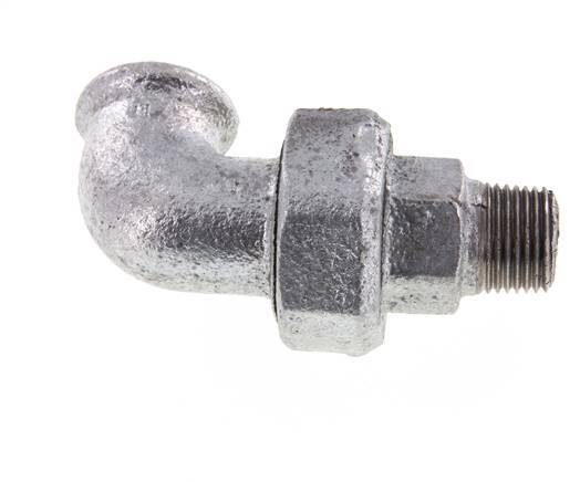 90 Grad abgewinkeltes Verbindungsstück 1/2'' Male R x Female Rp Cast Iron Conical Seal 25bar (351.25psi)