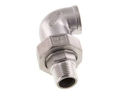 90 Grad abgewinkelter Anschluss 1/2'' Außengewinde R x Innengewinde Rp Edelstahl konische Dichtung 16bar (224.8psi)