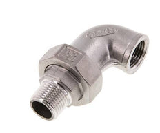 90 Grad abgewinkelter Anschluss 1/2'' Außengewinde R x Innengewinde Rp Edelstahl konische Dichtung 16bar (224.8psi)