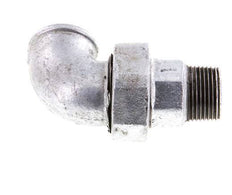 90 Grad abgewinkeltes Verbindungsstück 1'' Außengewinde R x Innengewinde Rp Gusseisen konische Dichtung 25bar (351.25psi)