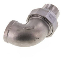 90 Grad abgewinkeltes Verbindungsstück 1 1/4'' Außengewinde R x Innengewinde Rp Edelstahl konische Dichtung 16bar (224.8psi)