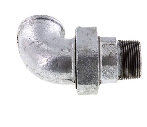 90deg Angled Connector 1 1/4'' Male R x Female Rp Cast Iron Conical Seal 25bar (351.25psi)