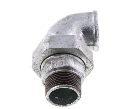 90deg Angled Connector 1 1/4'' Male R x Female Rp Cast Iron Conical Seal 25bar (351.25psi)