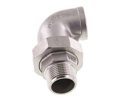 90 Grad abgewinkeltes Verbindungsstück 1'' Male R x Female Rp Edelstahl konische Dichtung 16bar (224.8psi)