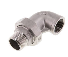 90 Grad abgewinkeltes Verbindungsstück 1'' Male R x Female Rp Edelstahl konische Dichtung 16bar (224.8psi)