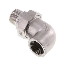 90 Grad abgewinkeltes Verbindungsstück 1'' Male R x Female Rp Edelstahl konische Dichtung 16bar (224.8psi)