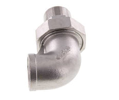 90 Grad abgewinkeltes Verbindungsstück 1'' Male R x Female Rp Edelstahl konische Dichtung 16bar (224.8psi)