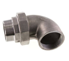 90 Grad abgewinkeltes Verbindungsstück 2'' Male R x Female Rp Edelstahl konische Dichtung 16bar (224.8psi)