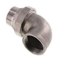 90 Grad abgewinkeltes Verbindungsstück 2'' Male R x Female Rp Edelstahl konische Dichtung 16bar (224.8psi)