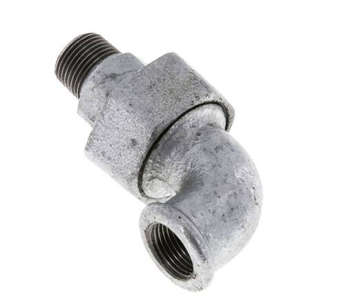 90 Grad abgewinkeltes Verbindungsstück 3/8'' Male R x Female Rp Cast Iron Conical Seal 25bar (351.25psi)