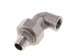 90 Grad abgewinkeltes Verbindungsstück 3/8'' Außengewinde R x Innengewinde Rp Edelstahl konische Dichtung 16bar (224.8psi)