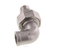 90 Grad abgewinkeltes Verbindungsstück 3/8'' Außengewinde R x Innengewinde Rp Edelstahl konische Dichtung 16bar (224.8psi)