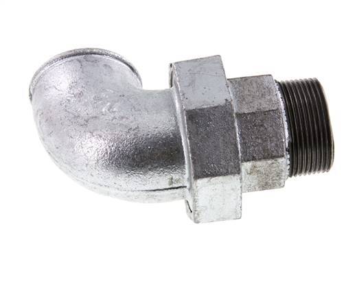 90Grad Winkelverschraubung 1 1/2'' Männlich R x Weiblich Rp Gusseisen Flachdichtung Centellen 25bar (351.25psi)