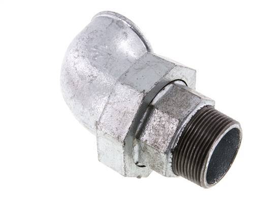 90deg Angled Union Connector 1 1/2'' Male R x Female Rp Cast Iron Flat Seal Centellen 25bar (351.25psi)