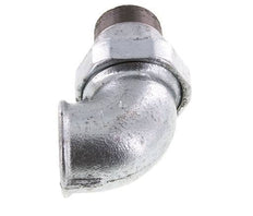 90 Grad abgewinkelter Verschraubungsanschluss 2'' Male R x Female Rp Cast Iron Flat Seal Centellen 25bar (351.25psi)