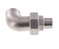 90deg Angled Union Connector 1/2'' Male R x Female Rp Stainless Steel Flat Seal PTFE 16bar (224.8psi)