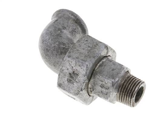 90deg Angled Union Connector 3/8'' Male R x Female Rp Cast Iron Flat Seal Centellen 25bar (351.25psi)