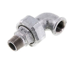 90 Grad abgewinkelter Verschraubungsanschluss 1/2'' Male R x Female Rp Cast Iron Flat Seal Centellen 25bar (351.25psi)