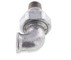 90 Grad abgewinkelter Verschraubungsanschluss 1/2'' Male R x Female Rp Cast Iron Flat Seal Centellen 25bar (351.25psi)