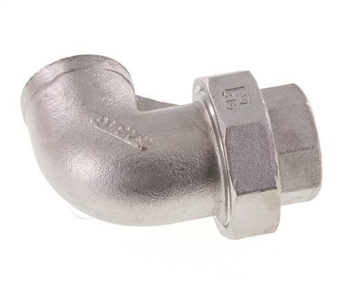 90deg Union Connector Rp1'' Female Stainless Steel Conical Seal 16bar (224.8psi)
