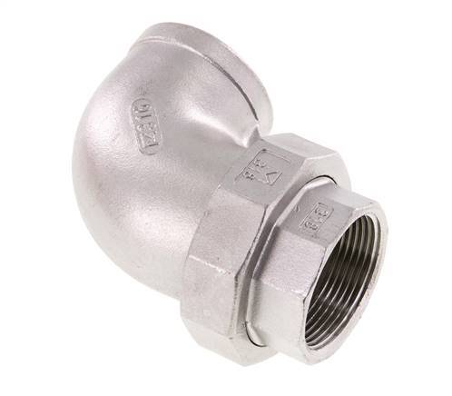 90deg Union Connector Rp1 1/2'' Female Stainless Steel Conical Seal 16bar (224.8psi)
