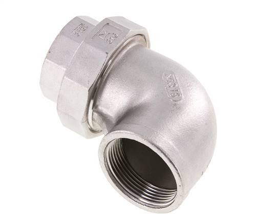 90Grad-Verschraubung Rp1 1/2'' Innengewinde Edelstahl konische Dichtung 16bar (224.8psi)
