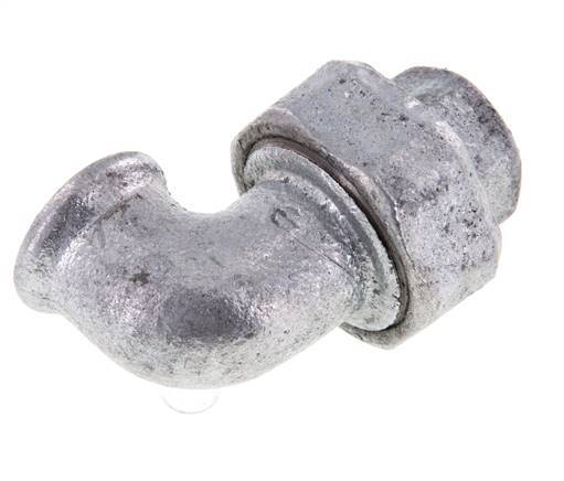 90-Grad-Verschraubung Rp1/2'' Innengewinde Gusseisen Konische Dichtung 25bar (351.25psi)