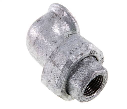 90-Grad-Verschraubung Rp1/2'' Innengewinde Gusseisen Konische Dichtung 25bar (351.25psi)