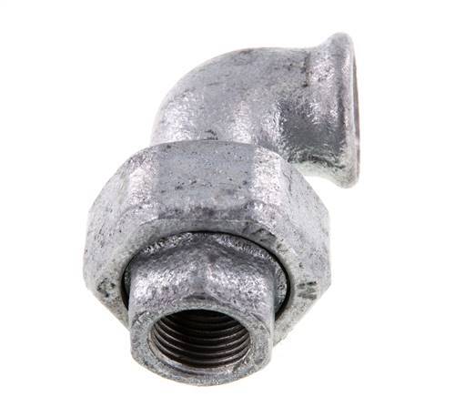 90-Grad-Verschraubung Rp1/2'' Innengewinde Gusseisen Konische Dichtung 25bar (351.25psi)