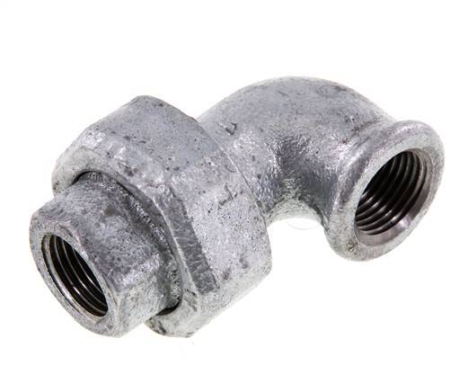 90-Grad-Verschraubung Rp1/2'' Innengewinde Gusseisen Konische Dichtung 25bar (351.25psi)