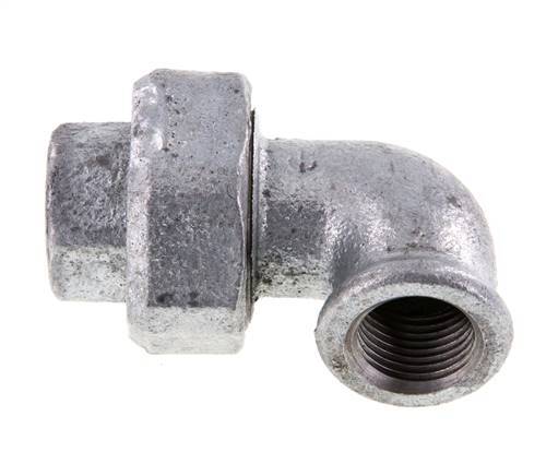 90-Grad-Verschraubung Rp1/2'' Innengewinde Gusseisen Konische Dichtung 25bar (351.25psi)
